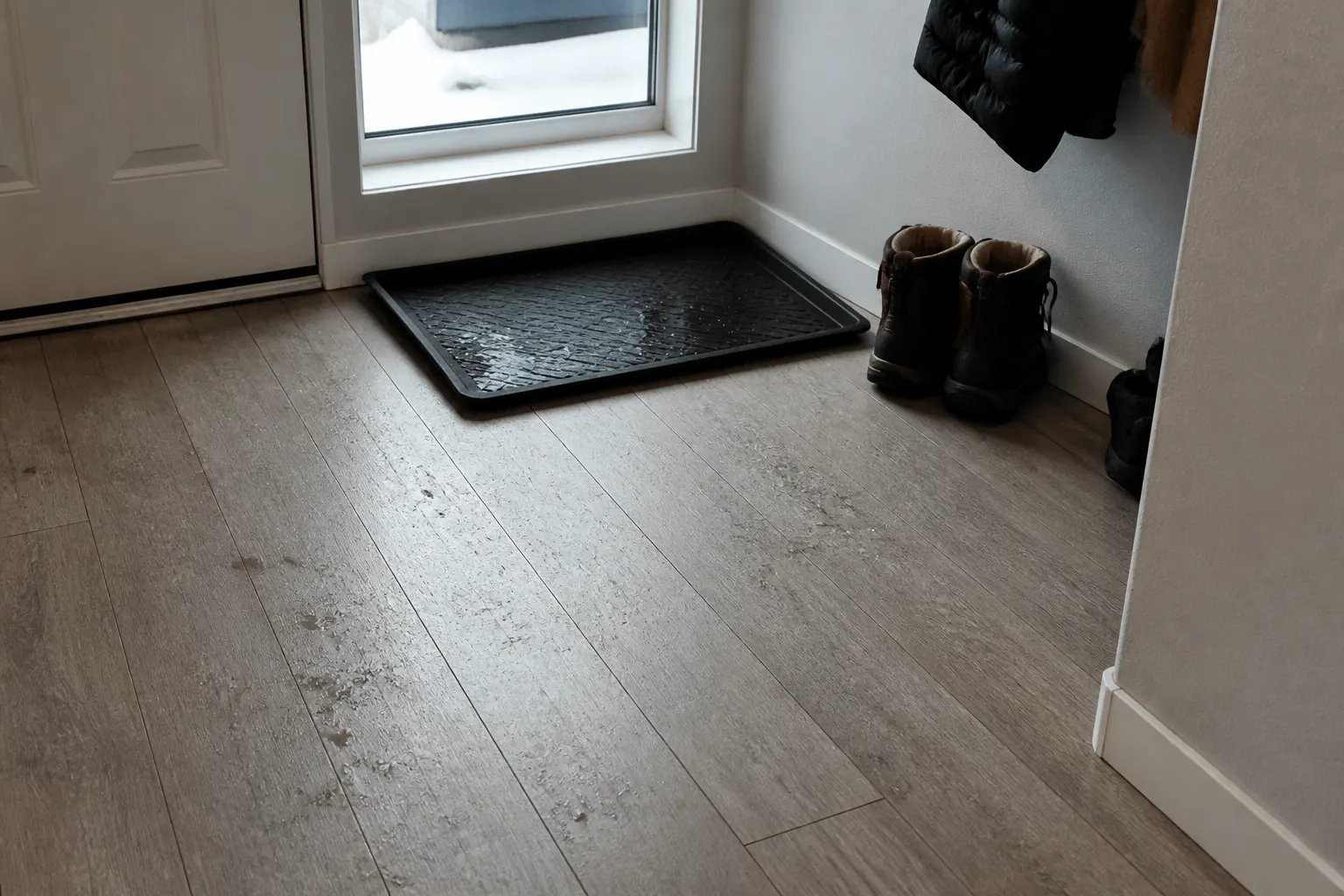 Entry grit in an Anchorage house around 2,000 square feet