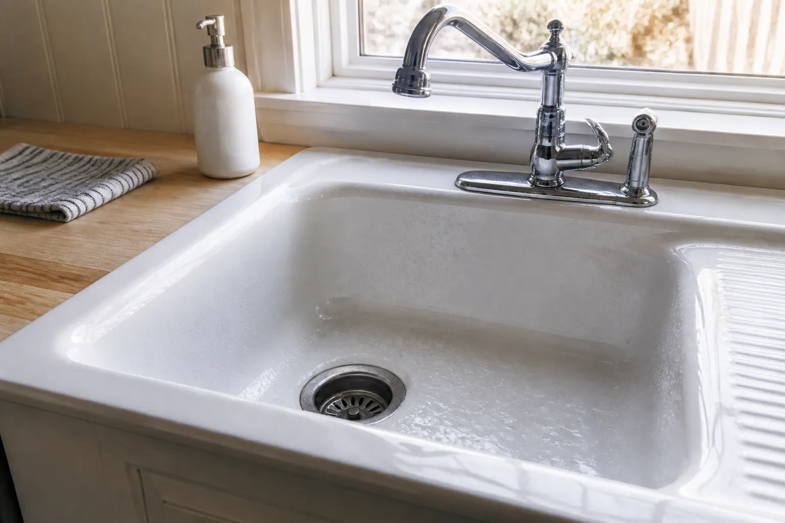 Kitchen sink after recurring maid service in Fairbanks and Anchorage